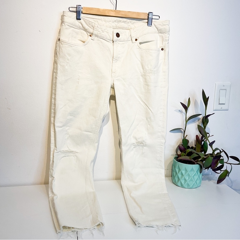 Escada Cream Straight Leg Jeans
